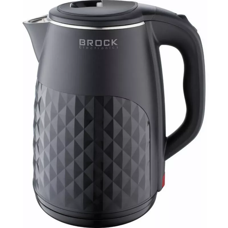Brock WK 0618 BK Hervidor eléctrico de doble pared 1,8L 1500W, negro