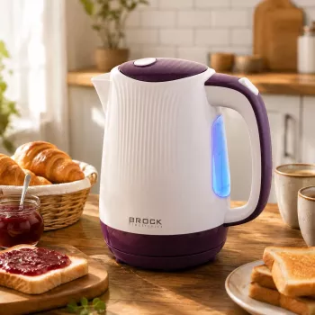 Brock WK 08 PR Hervidor eléctrico 1,7L 2000W blanco/lila
