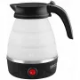 Brock WK 0904 BK Hervidor de viaje plegable 0,5L 500W, negro/blanco