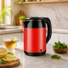 Brock WK 5522 RD Hervidor eléctrico 1,8L 1500W negro/rojo con base 360°