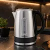 Brock WK 9903 SS Hervidor eléctrico 1,7L 2200W Negro/Acero inoxidable con base 360°