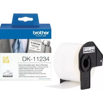 Brother DK-11234 Rollo de etiquetas de papel blanco troqueladas – 60mm x 86mm, 600 etiquetas, adhesivo permanente, impresión térmica directa, para serie QL