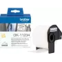 Brother DK-11234 Rollo de etiquetas de papel blanco troqueladas – 60mm x 86mm, 600 etiquetas, adhesivo permanente, impresión térmica directa, para serie QL