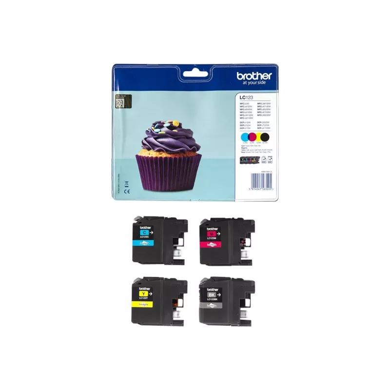 Brother LC123 (LC123VALBPDR) Multipack de cartuchos de tinta, C/M/Y/BK