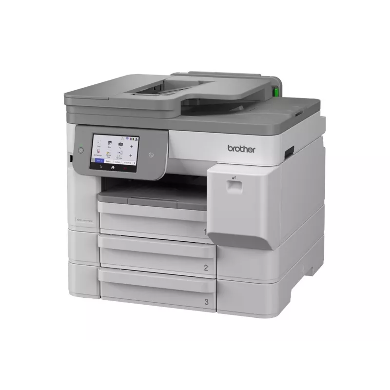 Impresora multifunción de inyección de tinta color A3 Brother MFC-J5117DW con impresión, copia, escaneo, fax, dúplex, Wi-Fi, Ethernet, USB, bandeja de papel de 250 hojas, ADF de 50 hojas, pantalla táctil, Blanco