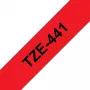 Brother TZe-441 Cinta de etiquetado laminada 18mm rojo sobre negro 8m