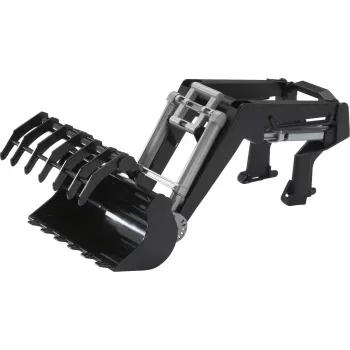 BRUDER apero cargador frontal para tractor serie 3000, escala 1:16, amarillo/negro