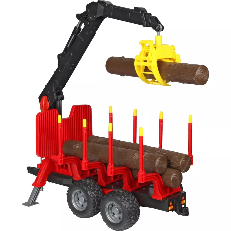 BRUDER Semirremolque forestal con grúa de carga 1:16