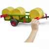 BRUDER recogedor de pacas redondas con 3 pacas redondas
