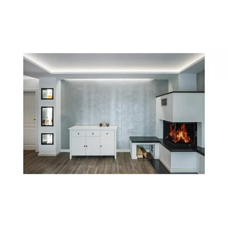 Brumberg 15891260 AB Perfil-set QUALITYFLEX Aluminio - Perfil de superficie de 2m para tiras LED con difusor opal