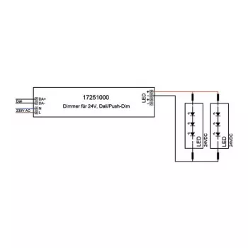 Brumberg 17251000 driver LED DALI rectangular blanco 80W 230V 24V