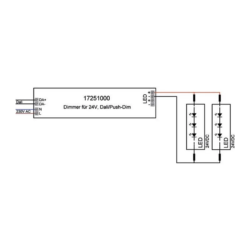 Brumberg 17251000 driver LED DALI rectangular blanco 80W 230V 24V