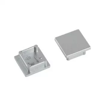 Brumberg 53039260 set de tapas finales para perfiles LED QUALITYFLEX, plata, plástico