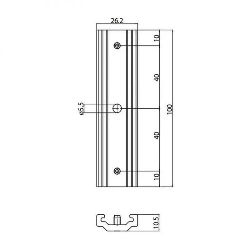 BRUMBERG 87116070 Conector mecánico para carril de 3 fases ONETRACK DALI, exterior, blanco