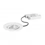 BRUMBERG BB23 set de focos LED empotrables 7W 230V IP65 redondo blanco orientable 3000K blanco cálido regulable por corte de fase