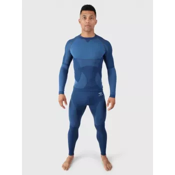 Brunotti Grenoble Pantalón térmico para hombre XXL azul oscuro – capa base aislante de secado rápido
