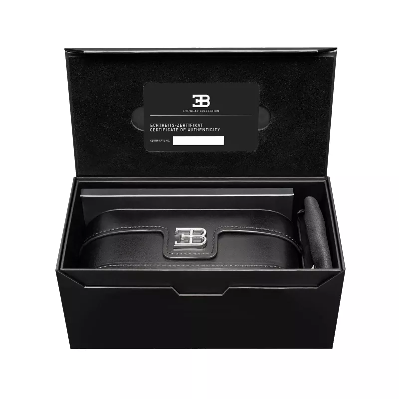 BUGATTI MAN 01A-RG Gafas de sol pilot aviator acetato negro gris UV400