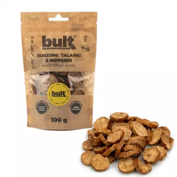 BULT Tiras de pavo secas Snack para perros 100 g – Snack de entrenamiento sin cereales y rico en proteínas