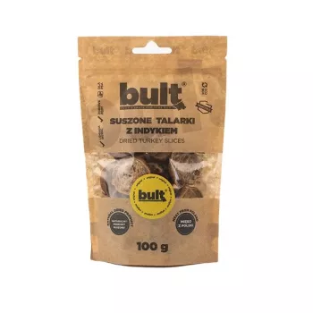 BULT Tiras de pavo secas Snack para perros 100 g – Snack de entrenamiento sin cereales y rico en proteínas