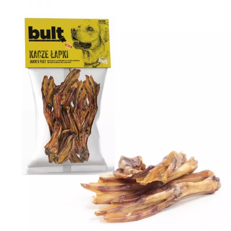 BULT Patas de pato Snack para perros – Premio natural secado al aire, 100g