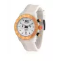 BULTACO H1PW43C-CW1 Reloj analógico de cuarzo de mujer 43mm correa de piel blanca