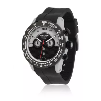 BULTACO MAN H1PA48C-SA1 48mm Reloj Cuarzo Analógico Correa de silicona negra