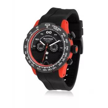 BULTACO MAN H1PO48C-SB2 48mm Reloj Cuarzo Analógico Esfera negra Correa de piel