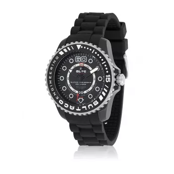 BULTACO Reloj de hombre BLPB45A-CB1 (45mm) cuarzo analógico acero inoxidable silicona negro