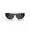 Burberry BE4422U410687 Gafas de sol para mujer - montura cuadrada gris transparente, lentes gris oscuro, 58 mm