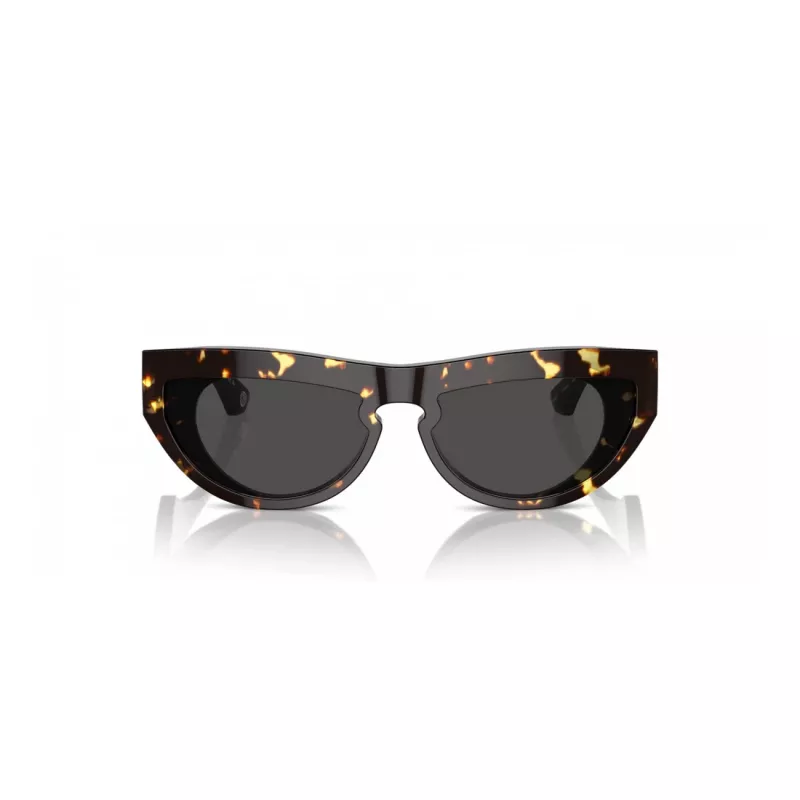 Burberry BE4422U410687 Gafas de sol para mujer - montura cuadrada gris transparente, lentes gris oscuro, 58 mm