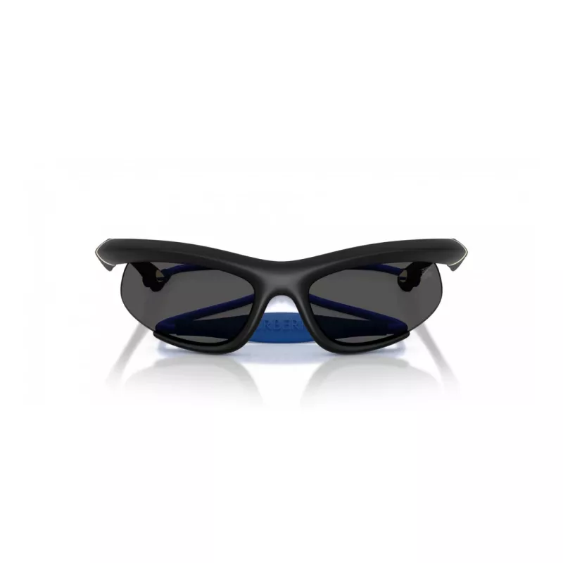 Burberry BE4462-345287 Gafas de sol para mujer, geométricas, acetato gris transparente, lentes gris oscuro, 64/20/125 mm