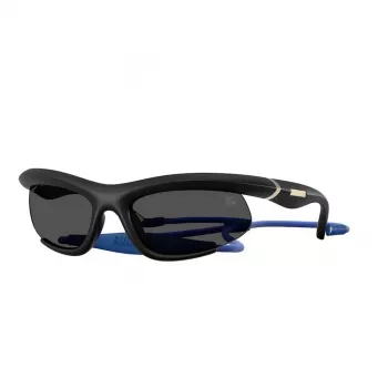Burberry BE4462-345287 Gafas de sol para mujer, geométricas, acetato gris transparente, lentes gris oscuro, 64/20/125 mm