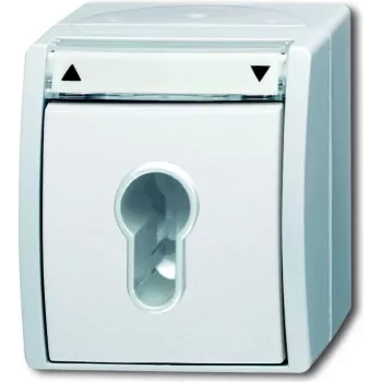 Busch-Jaeger Ocean 2712 SLW-54 toma de corriente SCHUKO de superficie, IP44, blanca 2CKA001101A0924