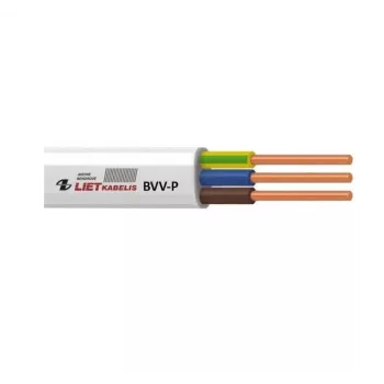 BVV-P cable plano 3x1,5 mm² blanco 25 m