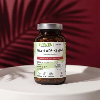 BWN BIOWEN Vitamina D3 + K2 MK-7 Complemento alimenticio – 90 cápsulas