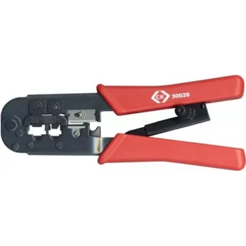 C.K Tools Alicate crimpador de trinquete para conectores modulares, 250 mm (430028)