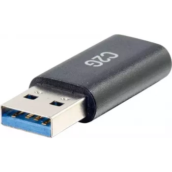 C2G Adaptador USB C a USB - Adaptador SuperSpeed USB - 5 Gbit/s - conector hembra USB-C a conector macho USB-A - USB 3.0 - Encapsulado - Negro