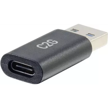 C2G Adaptador USB C a USB - Adaptador SuperSpeed USB - 5 Gbit/s - conector hembra USB-C a conector macho USB-A - USB 3.0 - Encapsulado - Negro