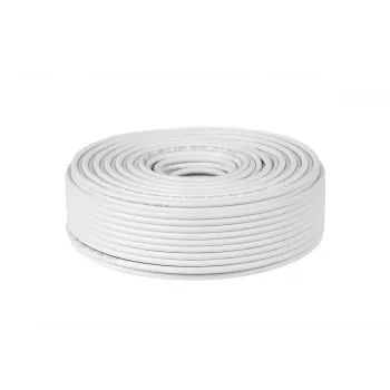 CABLETECH Cable coaxial RG-6U CU 100m blanco