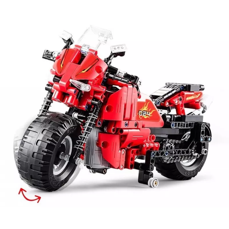 CADA Set de bloques de construcción moto con control remoto 2.4G 484 piezas