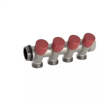 Caleffi 324 Serie Válvula mezcladora termostática de 4 vías 1 pulgadas x 1/2 pulgadas 60°C Latón DZR