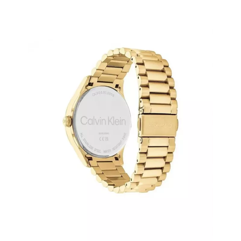 Calvin Klein Reloj hombre 25200229 40mm plata acero inoxidable piel negra