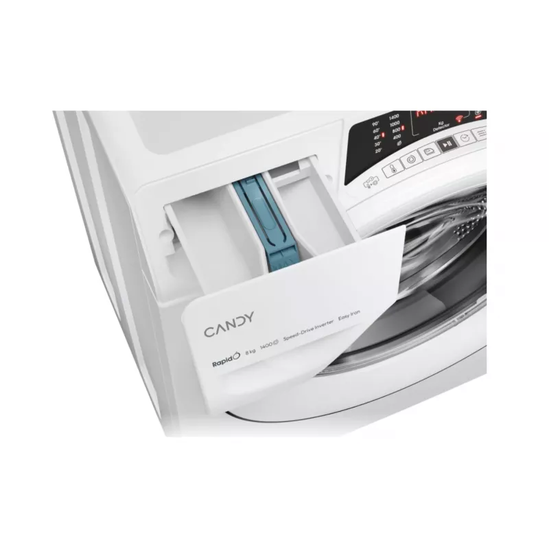 Lavadora Candy RO 1486DWMT/1-S, A, carga frontal, capacidad 8 kg, profundidad 54 cm, 1400 rpm, Blanco