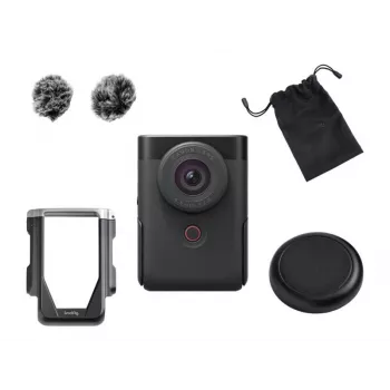 Canon PowerShot V10 Negro Kit Vlogging Cámara 4K UHD CMOS de 1 pulgada con mini trípode de mano