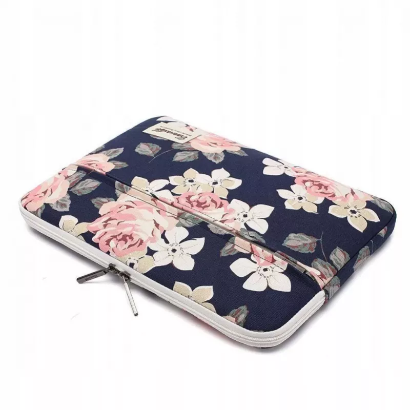 Canvaslife Funda para portátil de 13-14 pulgadas - blanca y rosa