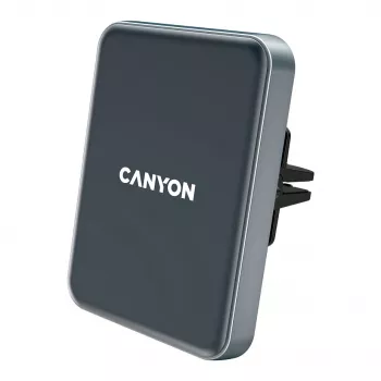 CANYON CH-15 Soporte para coche y cargador inalámbrico MegaFix, 15W, USB-C, negro