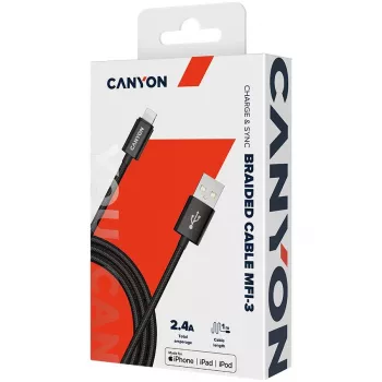 Canyon Charge & Sync Cable MFI 1m negro