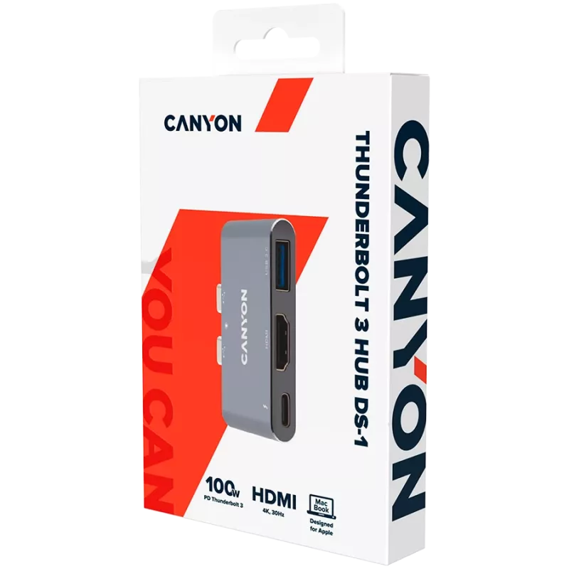 CANYON DS-1 Hub Thunderbolt 3 3 en 1 Space Grey