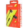 CANYON EPM-01 Auricular in-ear con cable y micrófono, cable de 1,2 m, negro
