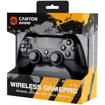 Mando de juego inalámbrico Canyon GP-W5 con touchpad para PS4 negro